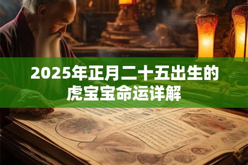 2025年正月二十五出生的虎宝宝命运详解