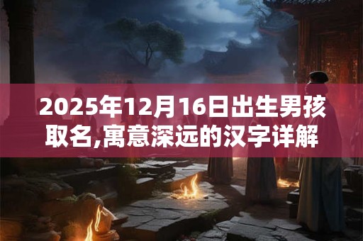 2025年12月16日出生男孩取名,寓意深远的汉字详解