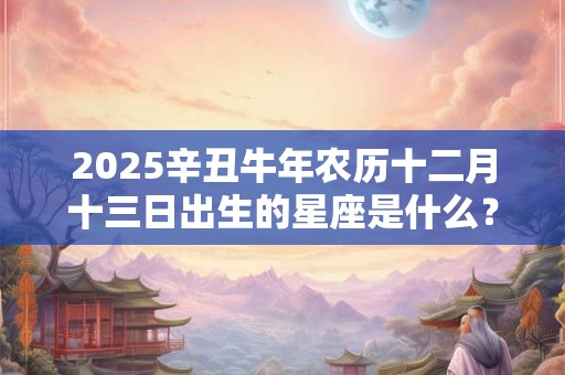 2025辛丑牛年农历十二月十三日出生的星座是什么？