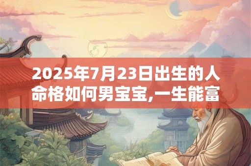 2025年7月23日出生的人命格如何男宝宝,一生能富贵吗