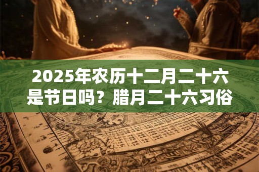 2025年农历十二月二十六是节日吗？腊月二十六习俗