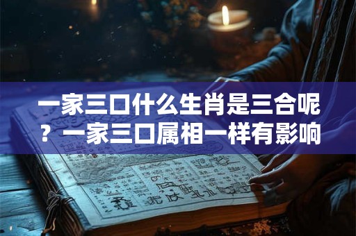 详细阅读:一家三口什么生肖是三合呢?一家三口属相一样有影响吗? 一家三口什么生肖是三合呢?一家三口属相一样有影响吗?