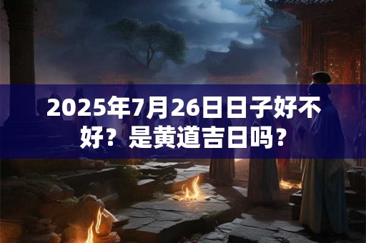 详细阅读:2025年7月26日日子好不好?是黄道吉日吗? 2025年7月26日日子好不好?是黄道吉日吗?