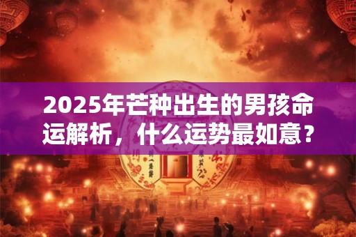 2025年芒种出生的男孩命运解析，什么运势最如意？