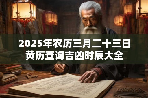 2025年农历三月二十三日黄历查询吉凶时辰大全