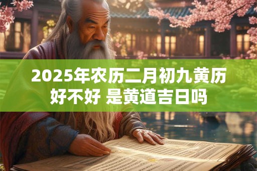 2025年农历二月初九黄历好不好 是黄道吉日吗