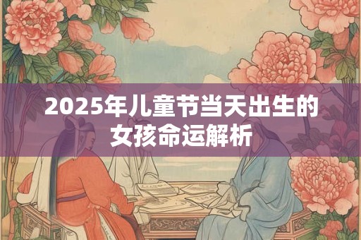 2025年儿童节当天出生的女孩命运解析