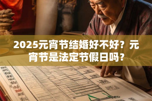 2025元宵节结婚好不好？元宵节是法定节假日吗？