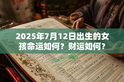 2025年7月12日出生的女孩命运如何？财运如何？