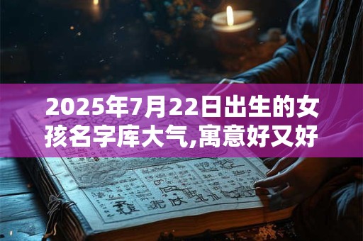 2025年7月22日出生的女孩名字库大气,寓意好又好听
