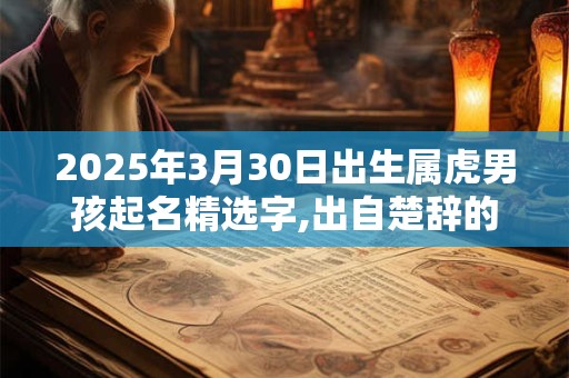 2025年3月30日出生属虎男孩起名精选字,出自楚辞的男孩名字