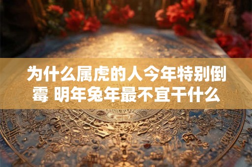为什么属虎的人今年特别倒霉 明年兔年最不宜干什么