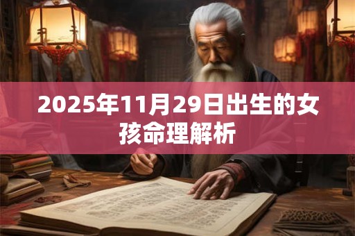 2025年11月29日出生的女孩命理解析