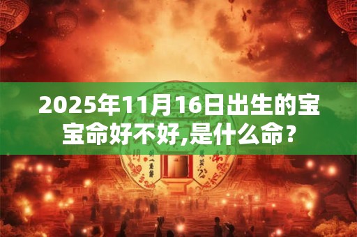 2025年11月16日出生的宝宝命好不好,是什么命？