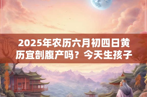 2025年农历六月初四日黄历宜剖腹产吗？今天生孩子好吗