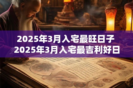 2025年3月入宅最旺日子 2025年3月入宅最吉利好日子
