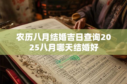 农历八月结婚吉日查询2025八月哪天结婚好