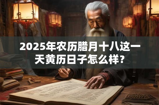 2025年农历腊月十八这一天黄历日子怎么样？