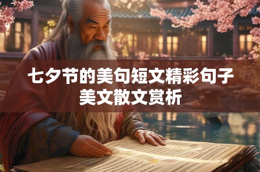 七夕节的美句短文精彩句子美文散文赏析