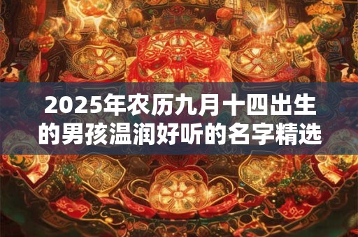 2025年农历九月十四出生的男孩温润好听的名字精选