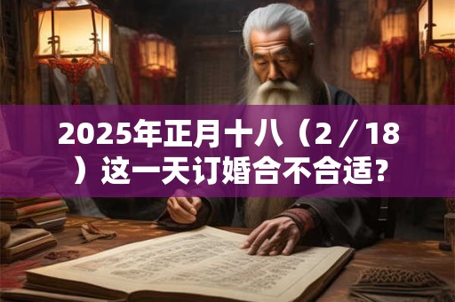 2025年正月十八（2／18）这一天订婚合不合适？