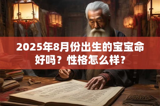 详细阅读:2025年8月份出生的宝宝命好吗?性格怎么样? 2025年8月份出生的宝宝命好吗?性格怎么样?