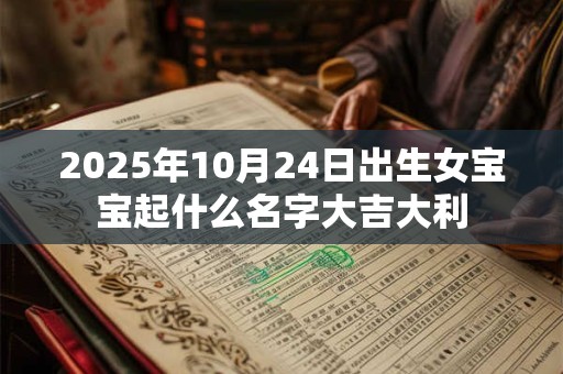 2025年10月24日出生女宝宝起什么名字大吉大利