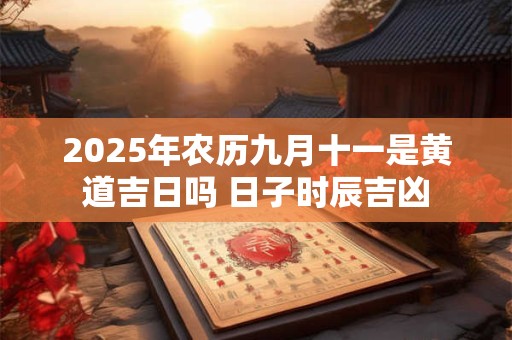 2025年农历九月十一是黄道吉日吗 日子时辰吉凶