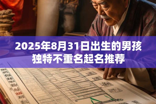 2025年8月31日出生的男孩独特不重名起名推荐