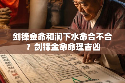 剑锋金命和涧下水命合不合？剑锋金命命理吉凶