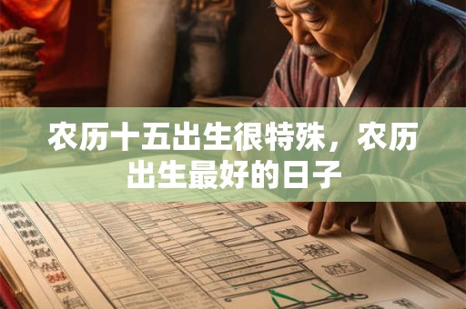 农历十五出生很特殊，农历出生最好的日子