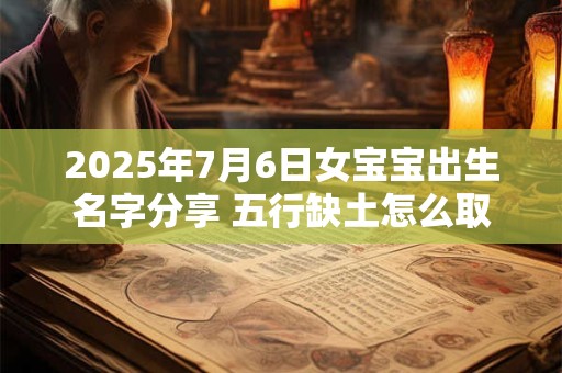 2026年7月6日女宝宝出生名字分享 五行缺土怎么取名