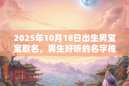 2025年10月18日出生男宝宝取名，男生好听的名字推荐