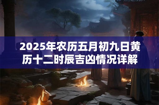 详细阅读:2025年农历五月初九日黄历十二时辰吉凶情况详解 2025年农历五月初九日黄历十二时辰吉凶情况详解
