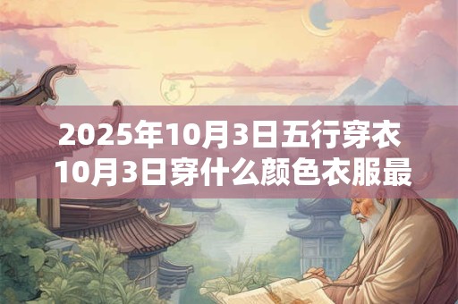 2025年10月3日五行穿衣 10月3日穿什么颜色衣服最旺运
