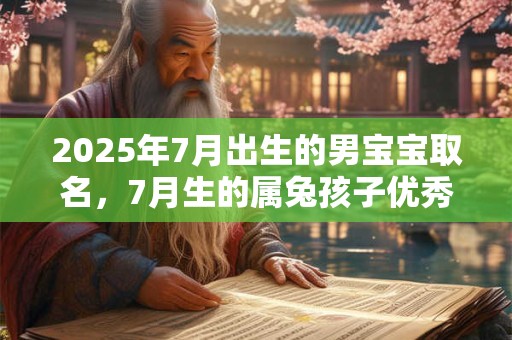 2025年7月出生的男宝宝取名，7月生的属兔孩子优秀名字