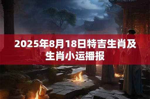 详细阅读:2025年8月18日特吉生肖及生肖小运播报 2025年8月18日特吉生肖及生肖小运播报