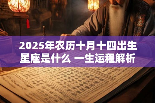 2025年农历十月十四出生星座是什么 一生运程解析