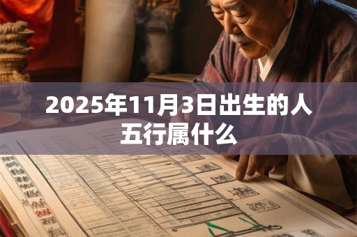 2025年11月3日出生的人五行属什么