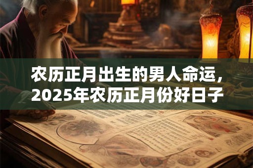 农历正月出生的男人命运，2025年农历正月份好日子