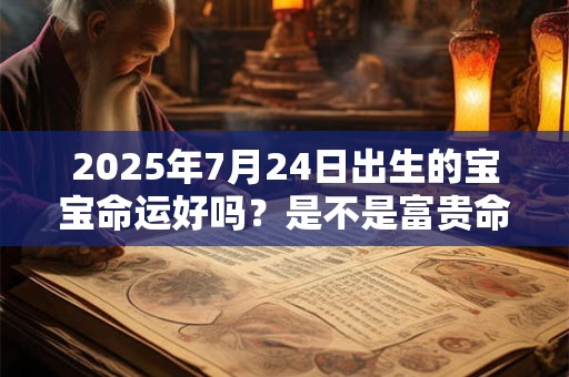 详细阅读:2025年7月24日出生的宝宝命运好吗?是不是富贵命? 2025年7月24日出生的宝宝命运好吗?是不是富贵命?