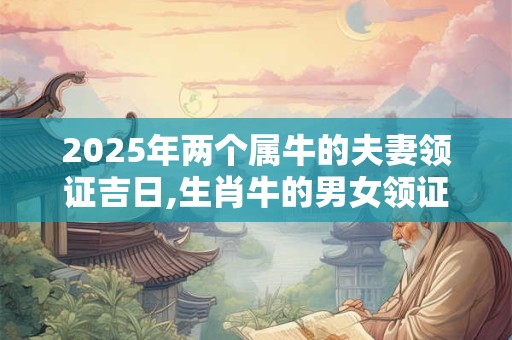 2025年两个属牛的夫妻领证吉日,生肖牛的男女领证
