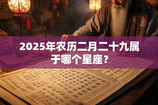 2025年农历二月二十九属于哪个星座？