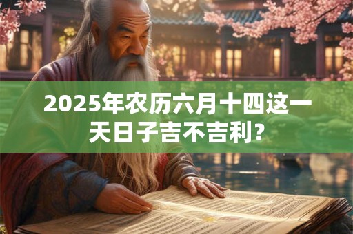 2025年农历六月十四这一天日子吉不吉利？