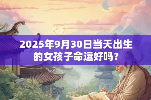 2025年9月30日当天出生的女孩子命运好吗？