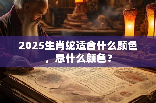 2026生肖蛇适合什么颜色，忌什么颜色？