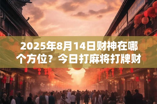 2025年8月14日财神在哪个方位？今日打麻将打牌财神方位