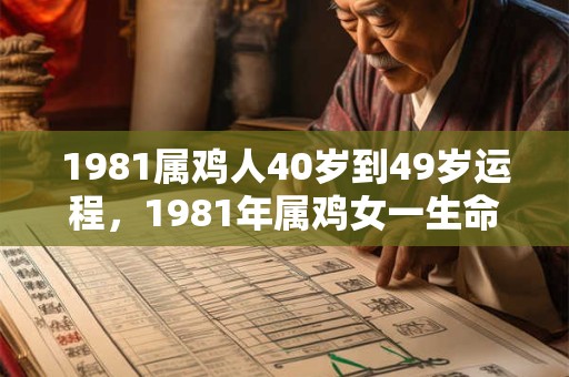1981属鸡人40岁到49岁运程，1981年属鸡女一生命运