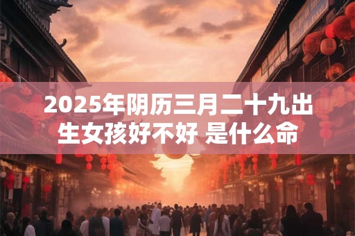 2025年阴历三月二十九出生女孩好不好 是什么命