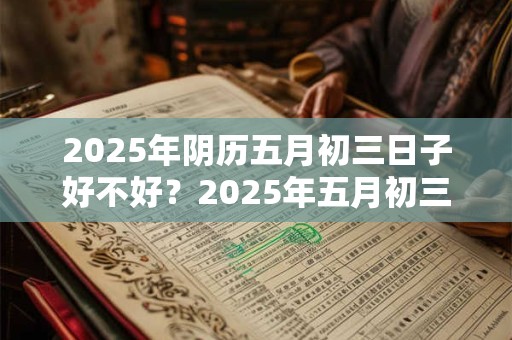 2025年阴历五月初三日子好不好？2025年五月初三是吉日吗